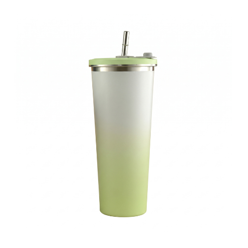 750ml渐变咖啡杯 of 520ml/750ml Gradient Stainless Steel Car Travel Mug with Straw, Vacuum Insulated Coffee Tumbler for Office and Travel